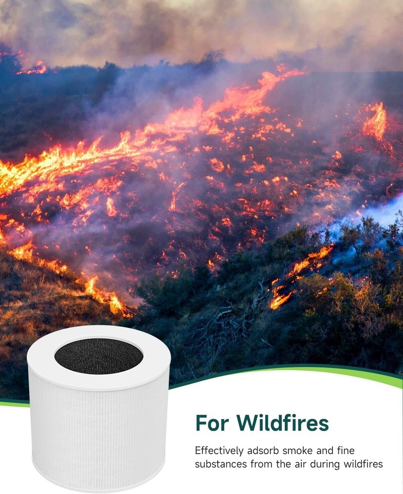 (2) Replacement H13 True HEPA & Activated Carbon Filter for LEVOIT Core Mini