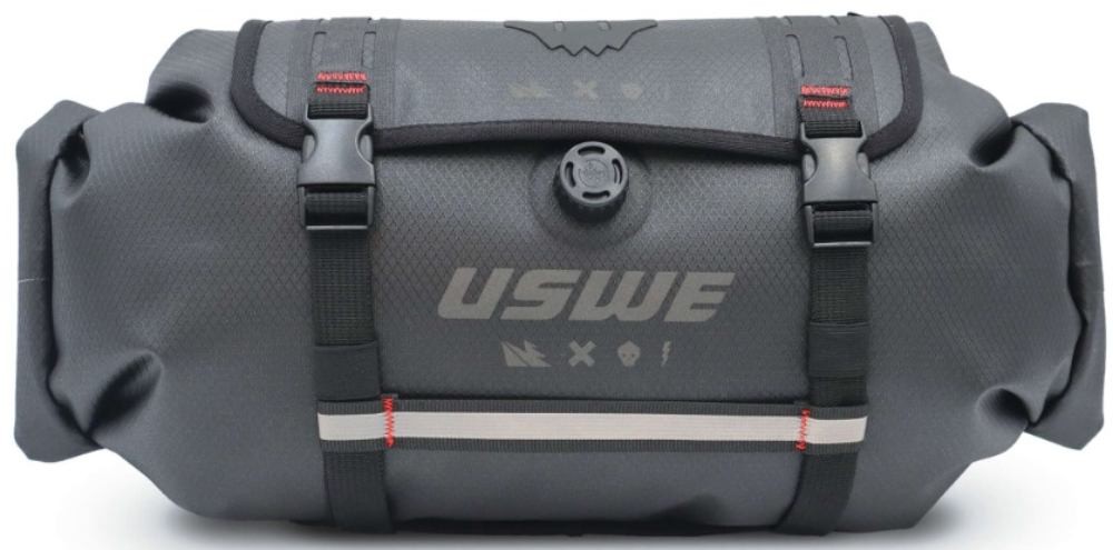 USWE Roll-Top + Holster Handlebar Bag Black