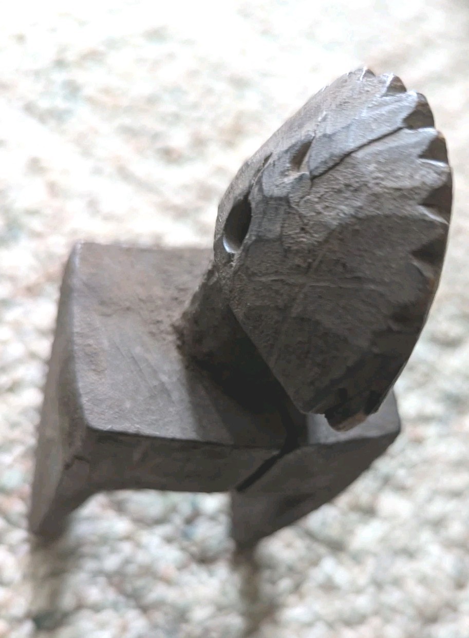 AFRICAN HEDDLE PULLEY ABSTRACT DESIGN TEXTILE WEAVING TOOL WOOD UTILITARIAN