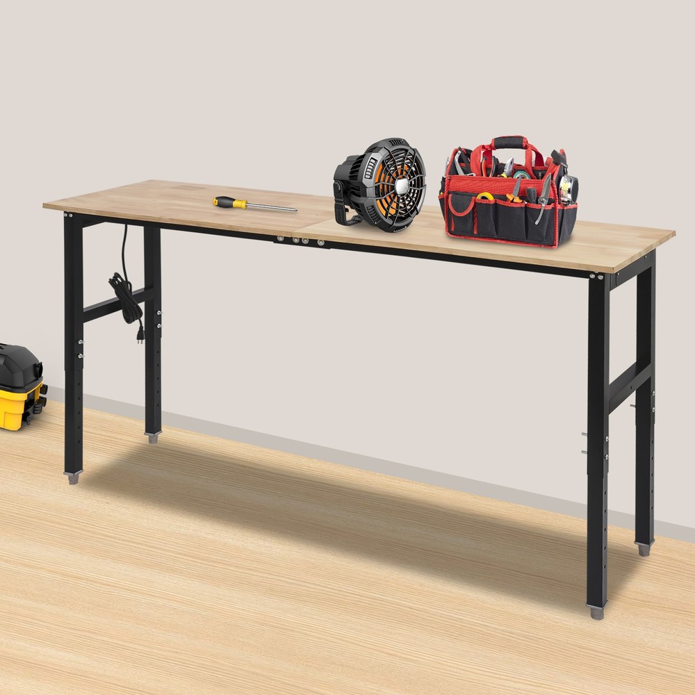 Adjustable Workbench Heavy Duty Work Bench Workbench Freestanding 907kg/2000lbs