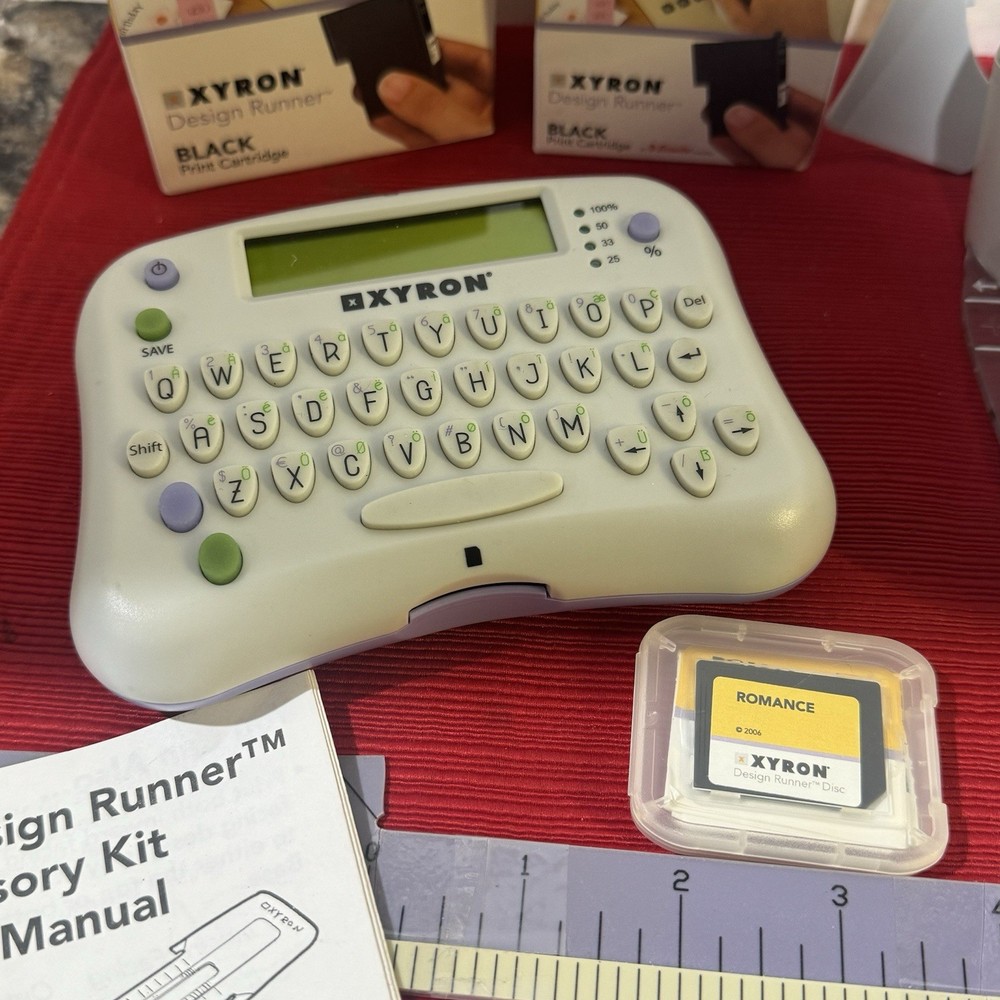 Xyron Design Runner Cordless Handheld Printer, Disc Maker, 6 Inks, 9 Design Disc