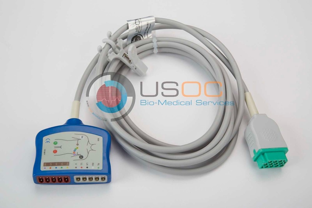 GE Compatible 10 Lead ECG Trunk Cable 7 ft. 2017006-001