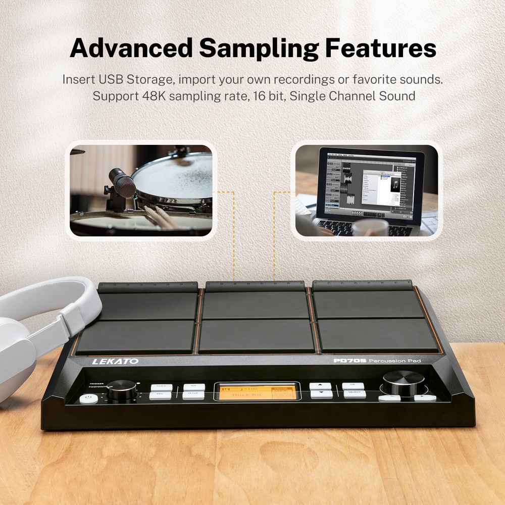 Avatar PD705 Percussion Sample Pad 9-Trigger Multipad Electric Drum USB MIDI