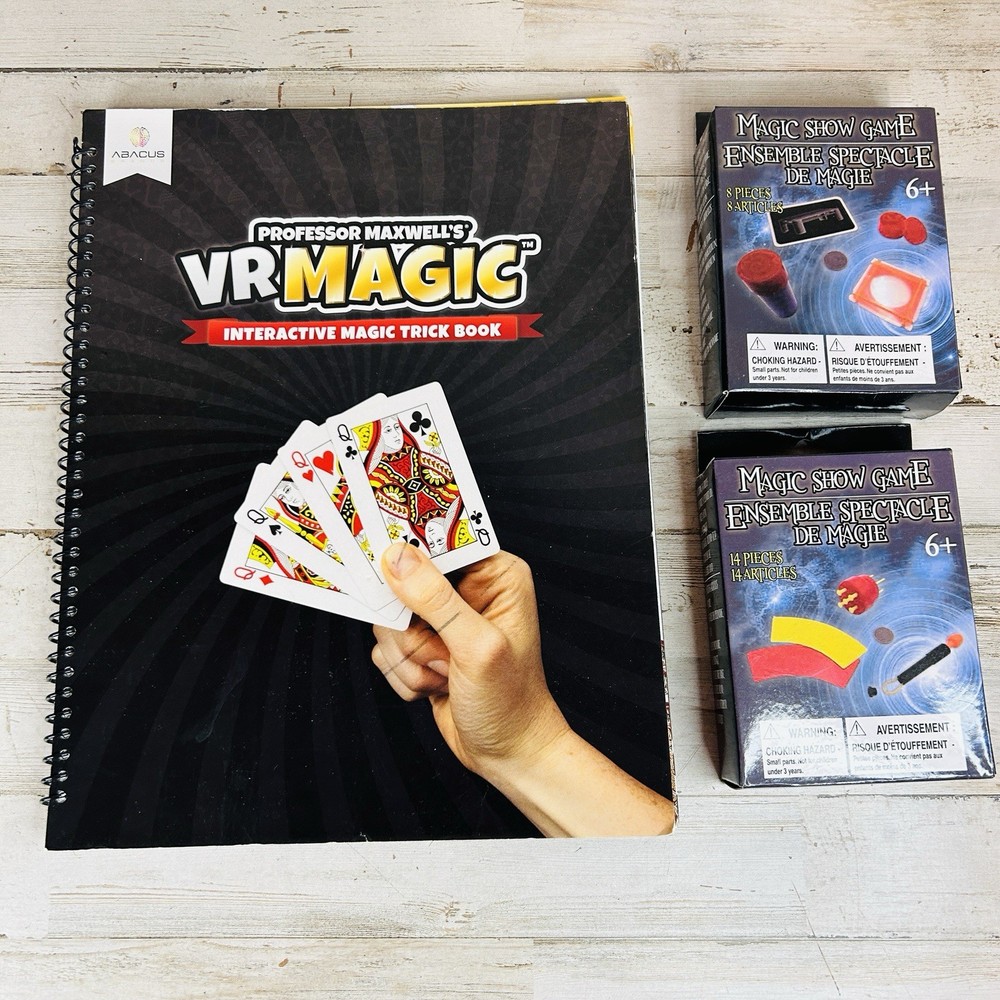 Professor Maxwell’s VR Magic Trick Book & 2 Unopened Magic Game Show Kits