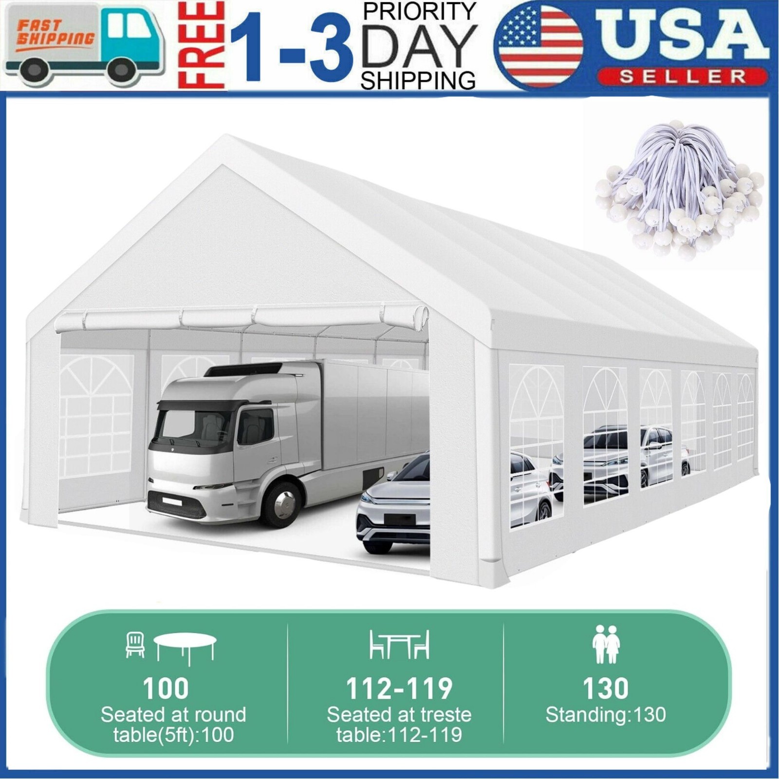 Large Party Tent Heavy Duty Carpas Para Fiestas Carport with Removable Sidewalls