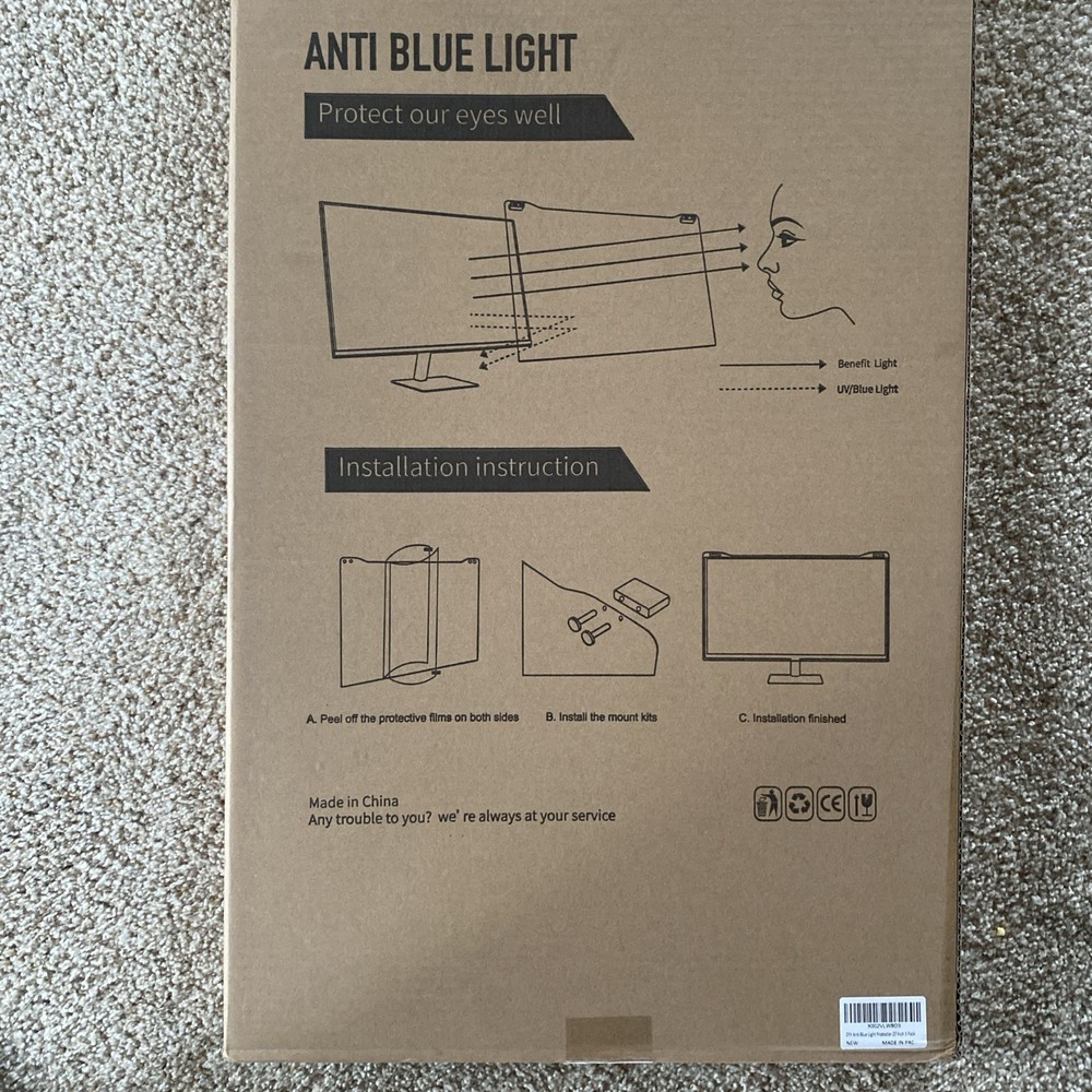 Anti-Blue Light Computer Monitor Filter 27 Inch PC Screen Protector 1 Pack