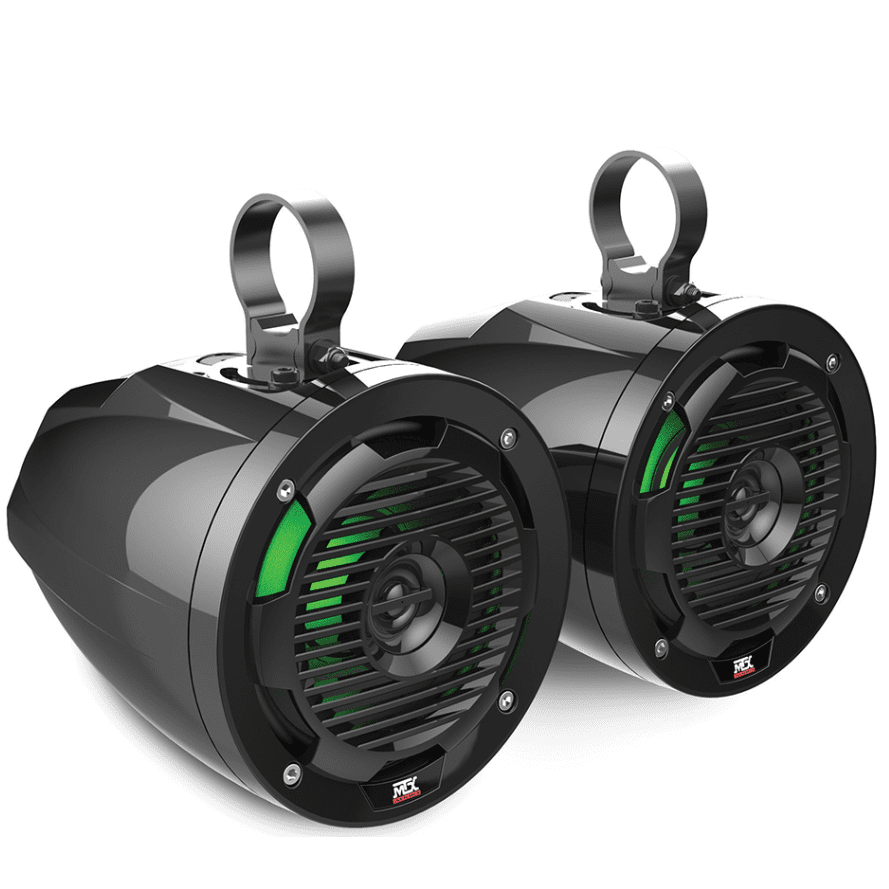 MTX UNI-2-MUDBTRC UTV Audio Kit-Amplifier+4 Roll Cage Speakers+Bluetooth Control