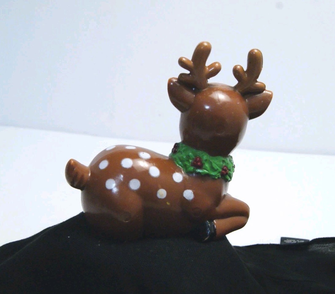 Vintage 1980s Plastic Holiday Stocking Hanger Set – Santa Snowman Reindeer READ