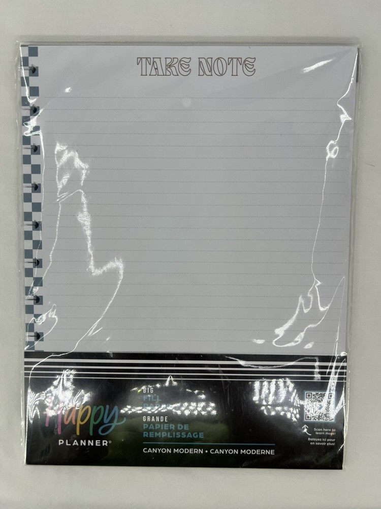Happy Planner Big Fill Paper 40 Pieces NIP Take Note