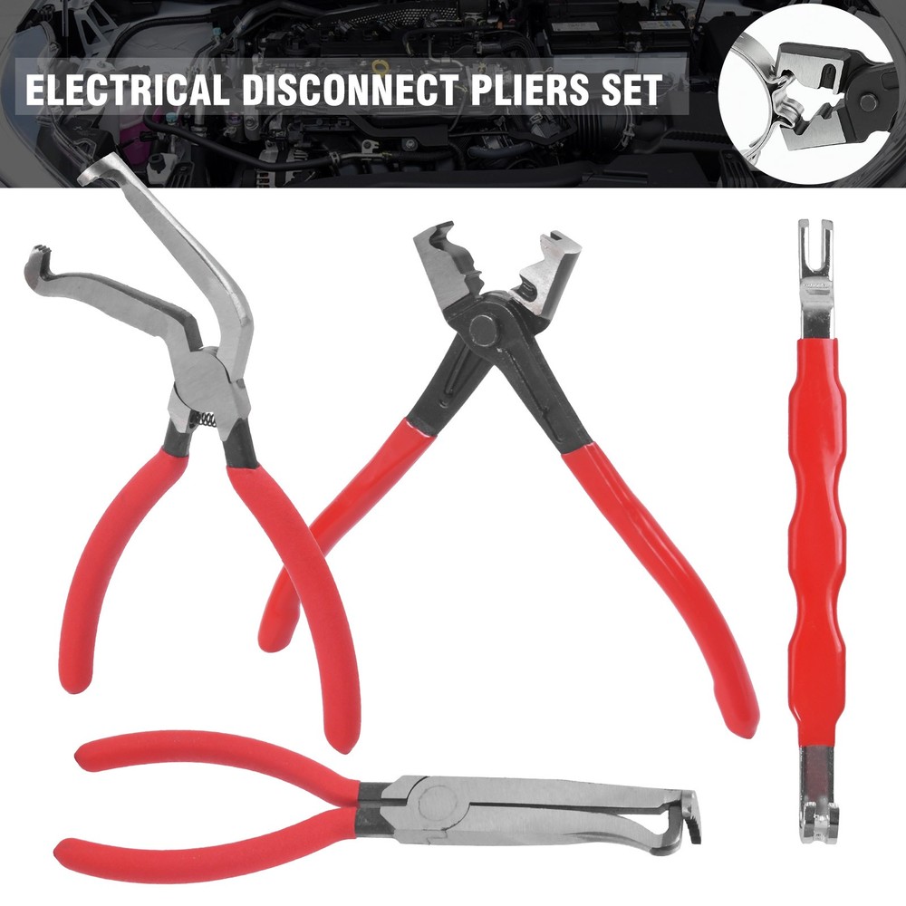 4PC Electrical Disconnect Pliers Connector Separator Terminal Plug Removal Tool.