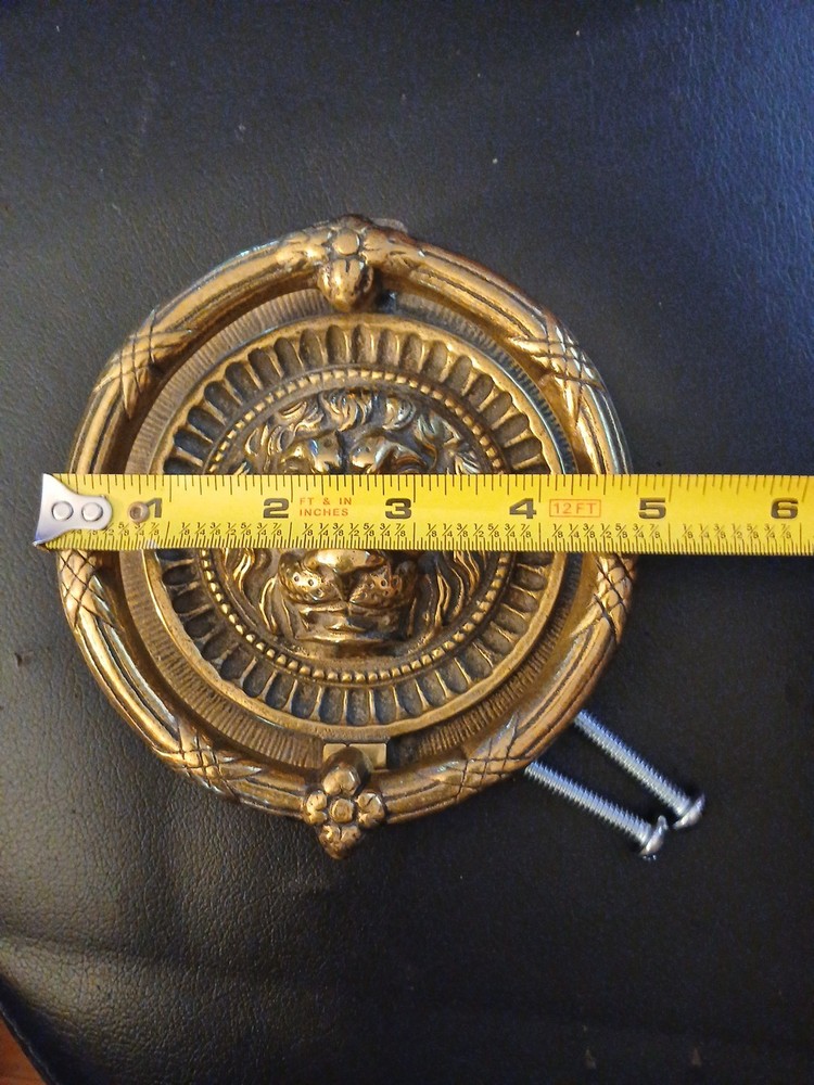 Beautiful Lion Head 5” Solid Heavy Brass Front Door Knocker