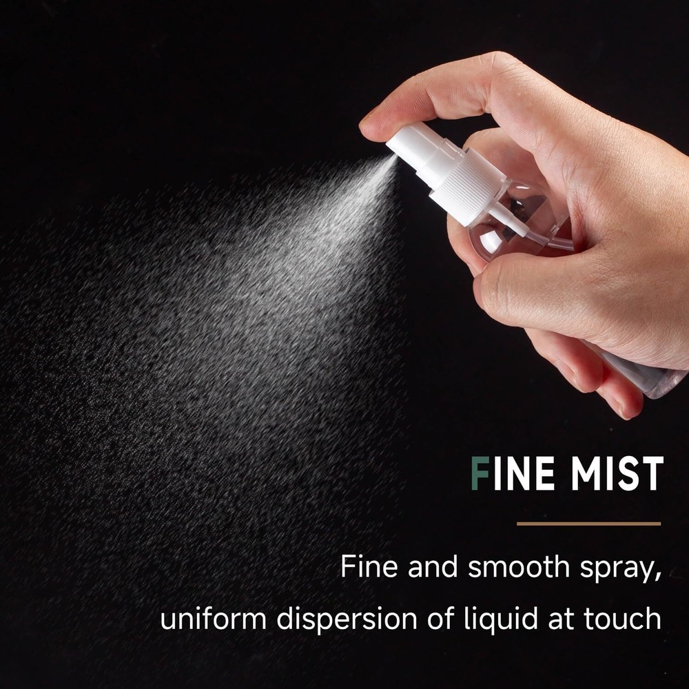 2OZ 3Pack Small Spray Bottle 60ml, Clear Plastic Mini Bottle,