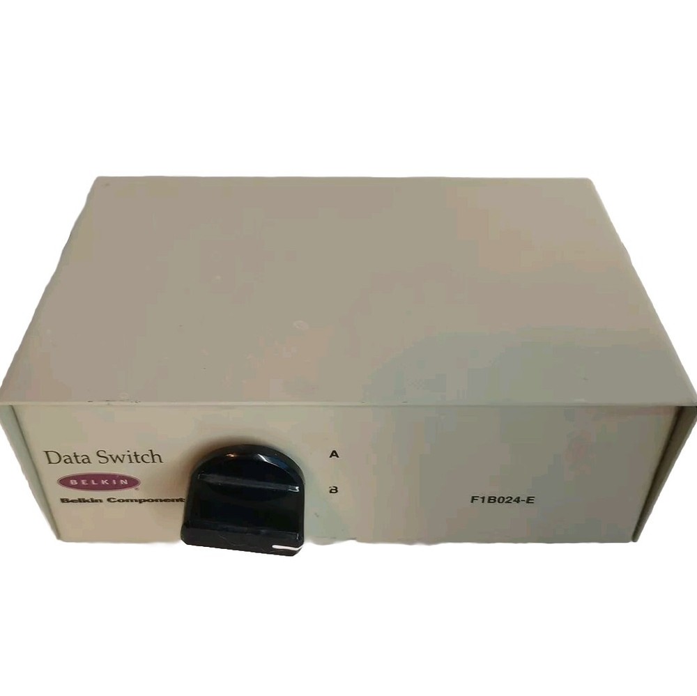 Belkin F1B024-E 2-Port Data Transfer Switch Vintage 1990's Untested