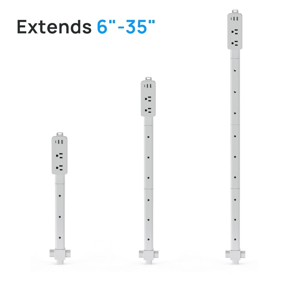 Behind Couch Power Strip, Electrical Outlet Extender, Stick Plug Extension, H...