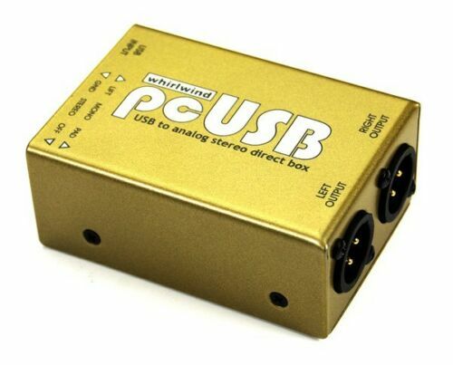 Whirlwind PCUSB USB interface converter box Connect your PC to Mixer or PA