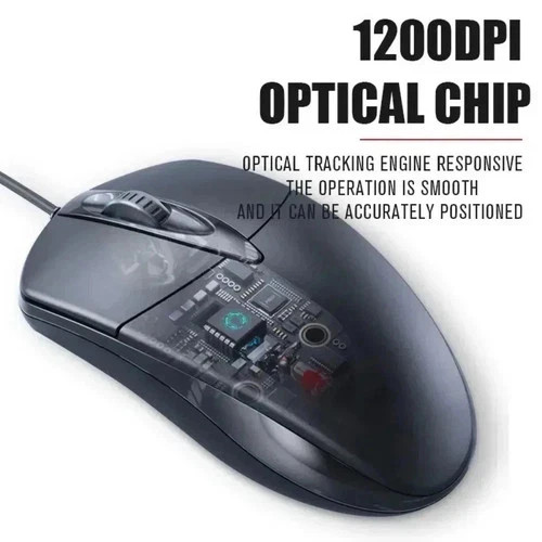 USB 2.0 Optical Wired Scroll Wheel Mouse PC Laptop Notebook Desktop Black Mice*