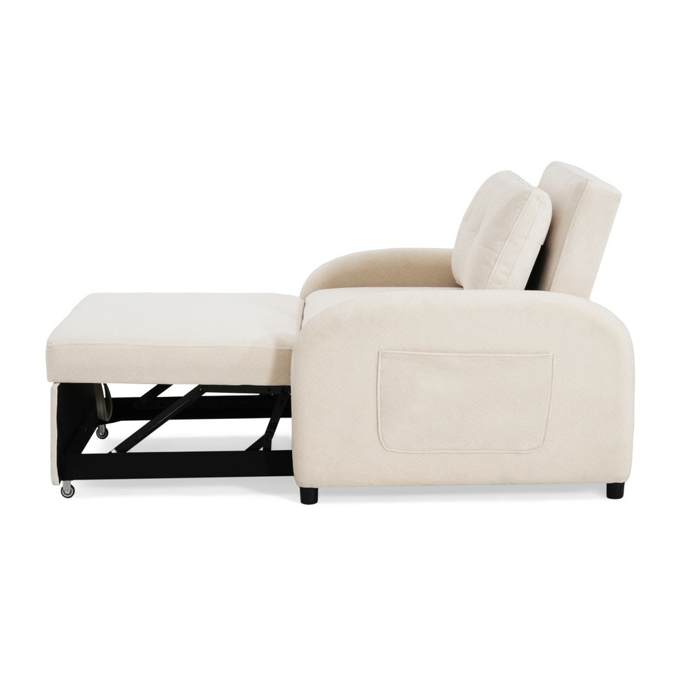 Modern Convertible 3-in-1 Sleeper Sofa Bed Folding Pull Out Bed for Small Space