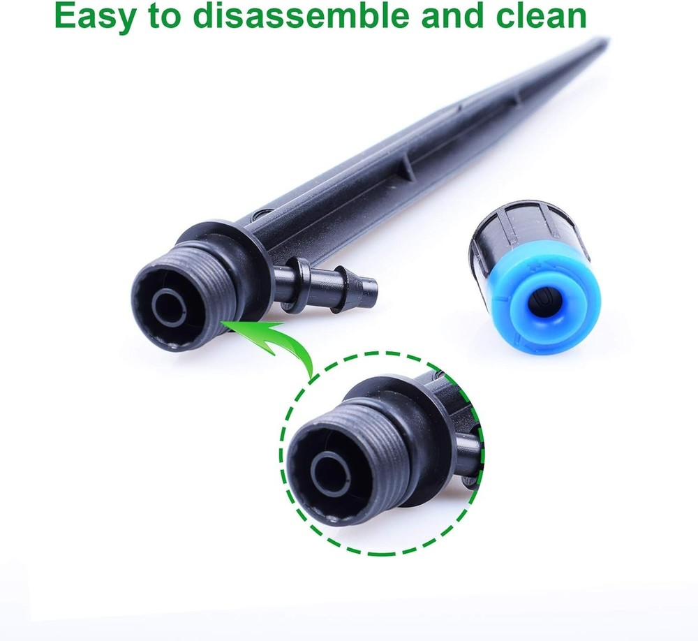 50PCS Adjustable Drip Emitters – 360° Sprayers for Efficient Garden Irrigation