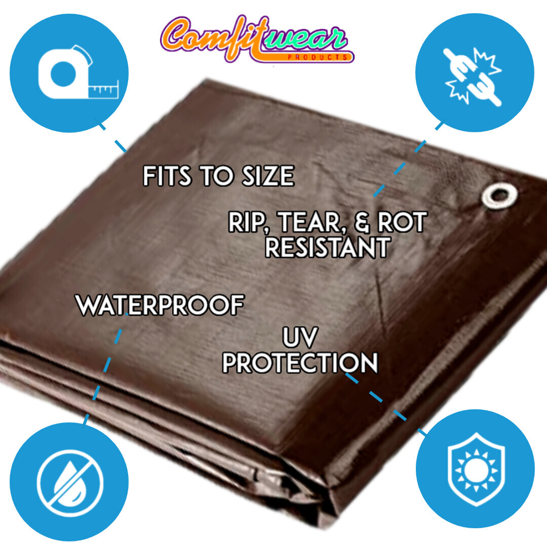 COMFITWEAR Super Heavy Duty Tarp Cover Reinforced Grommet Multi-Use Pool Cover