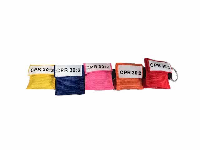 10 Assorted Color CPR Face Shield in Keychain