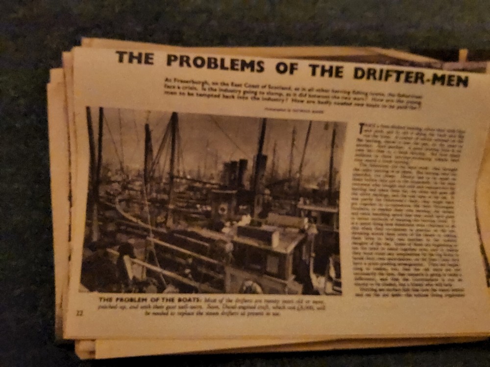 Sk99 Ephemera 1946 Article Fraserburgh Drifter Men