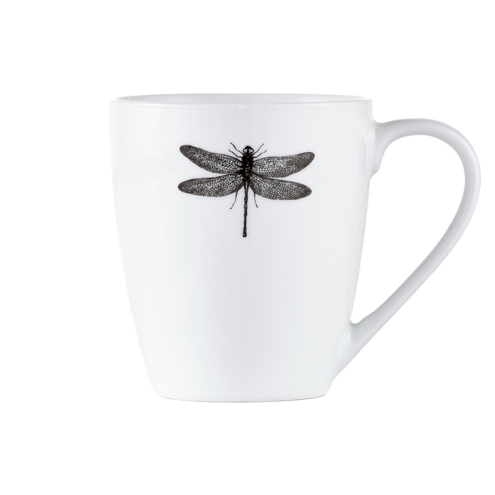 Dinnerset 16-Piece Dinnerware Set, White, Dragonfly