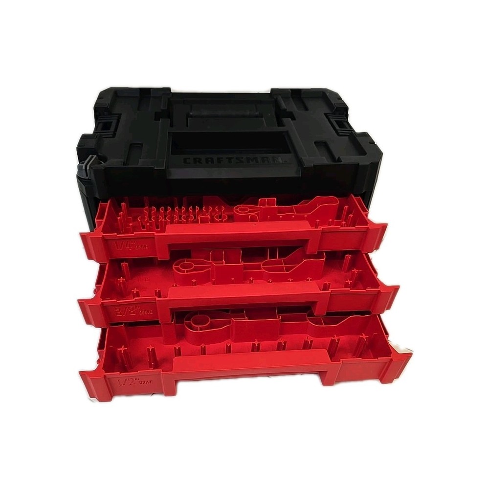 Empty Craftsman 3 Drawer Tool Case Versastack 242 PC *NO TOOLS, CASE ONLY*