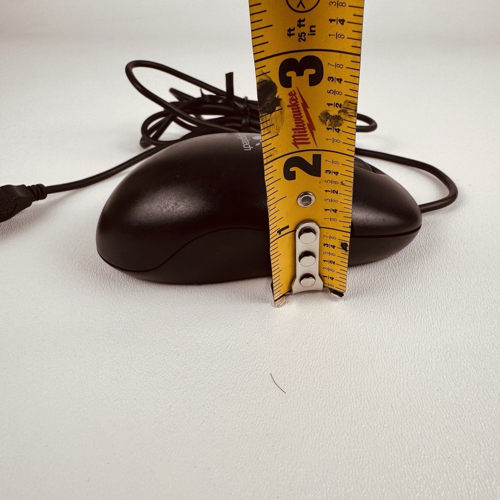 Logitech Wired USB Optical Computer Mouse — Tested & Working — Black