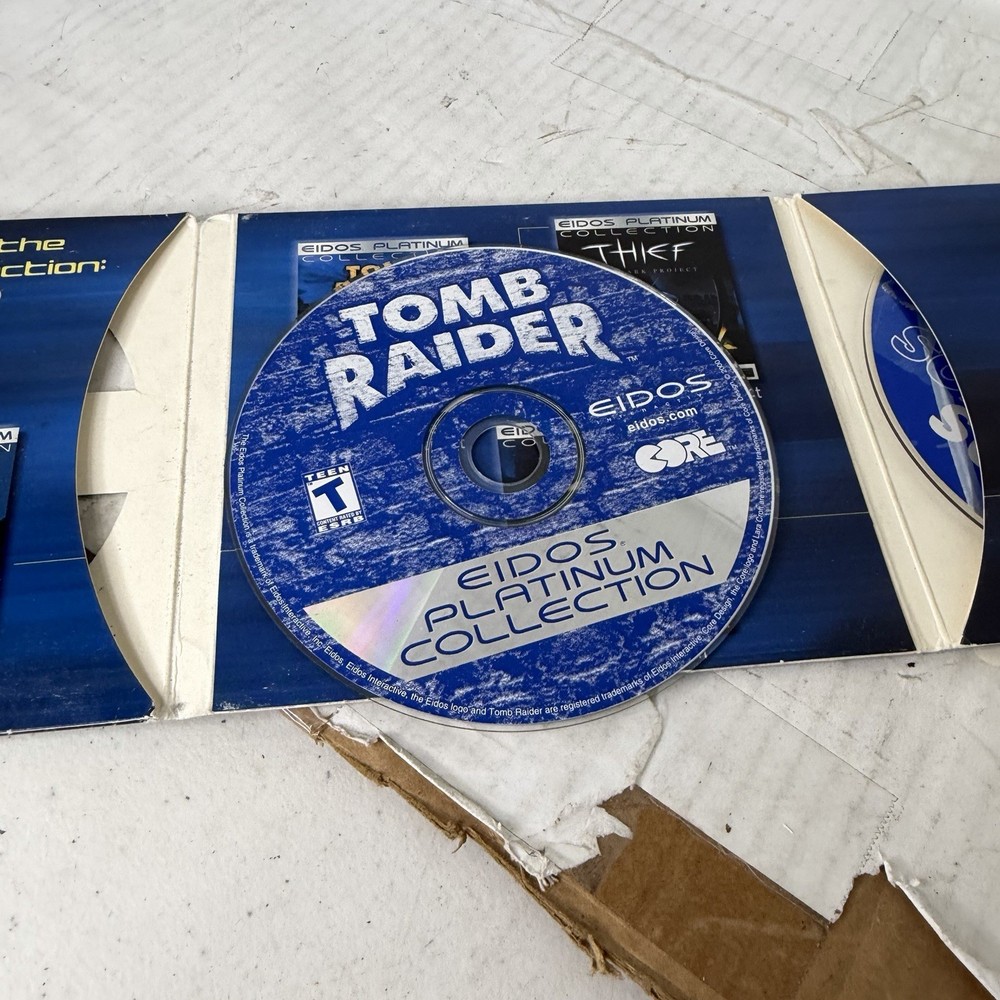 TOMB RAIDER Eidos Platinum Collection & Eidos Demos 2 DISCS Set As Pictured