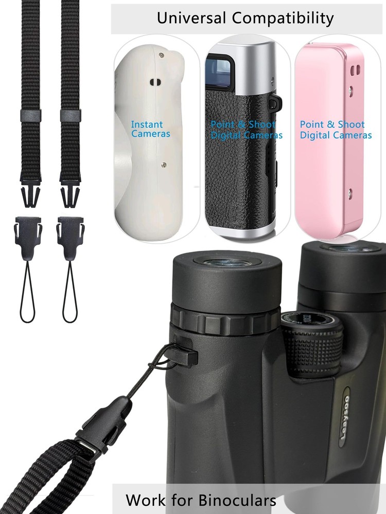 CHMETE Camera Neck Strap Leather Black 143cm,