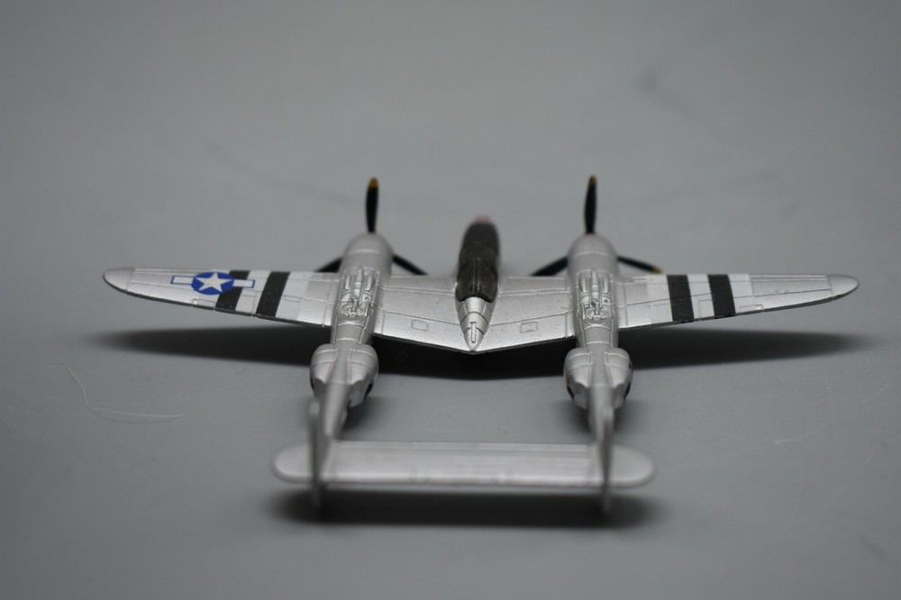 Diecast Lockheed P-38 Lightning, CORGI, Heavy Fighter, 4" W, 3" Long