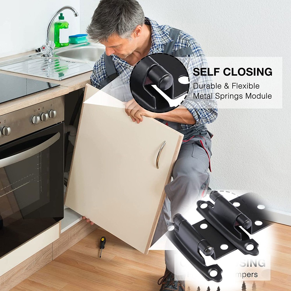Kitchen Cabinet Hinges Overlay Self Closing Face Mount Cupboard Door Hinge