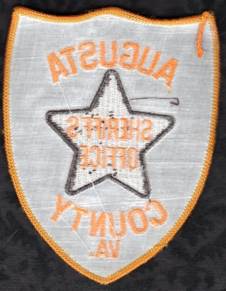 Augusta County Virginia VA. Sheriff Shoulder Patch Vintage - Guarantee Authentic