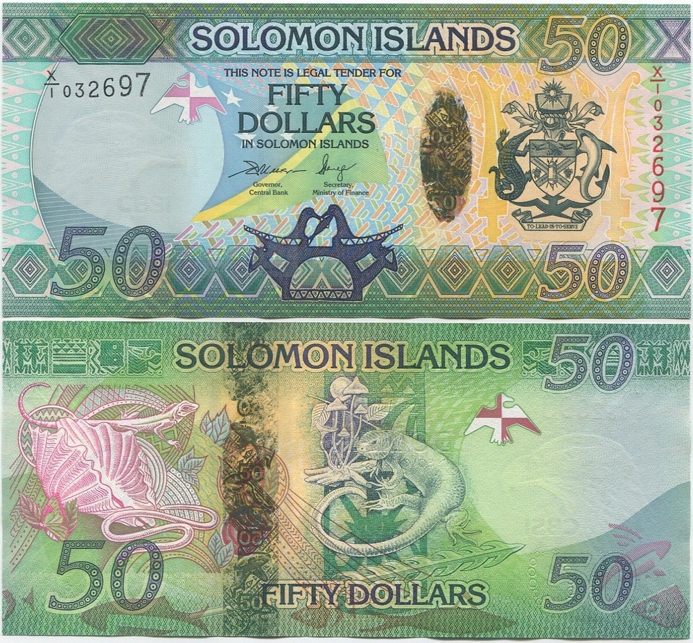 Solomon Islands 50 Dollars 2013 UNC, (P-35a), X/1 Replacement
