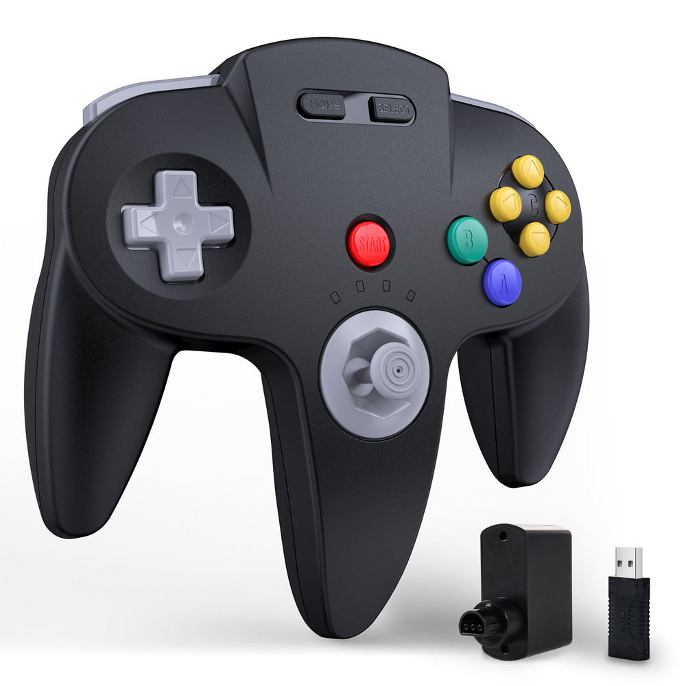 2.4G Wireless Remote N64 Controller for N64/ Switch/ PC/Mac Windows Rechargeable