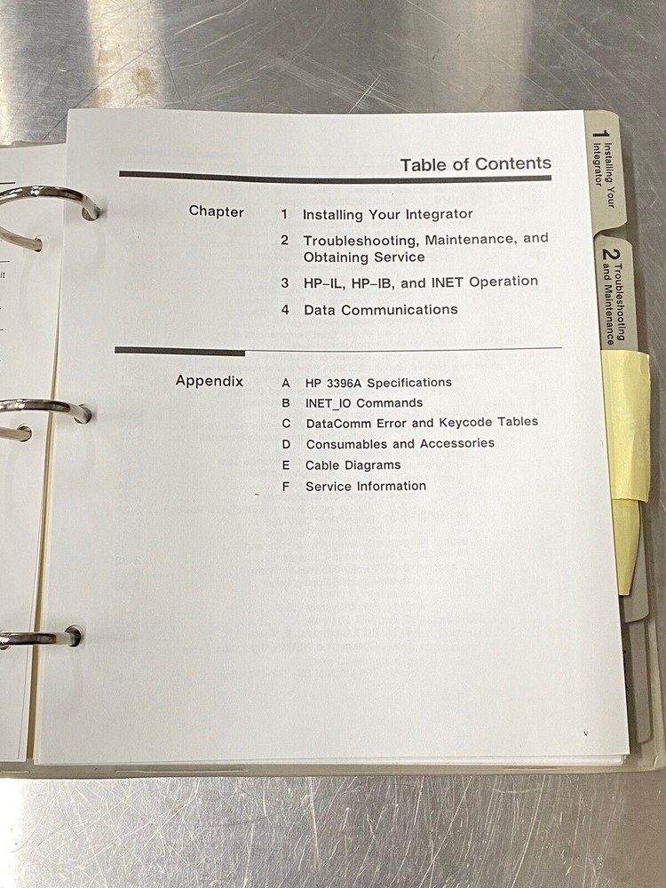 Hewlett Packard HP 3396A Integrator - Users Guide / Instruction Manual