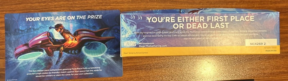 2025 MTG Magic the Gathering Aetherdrift EMPTY Box & Box Topper Info Card Used
