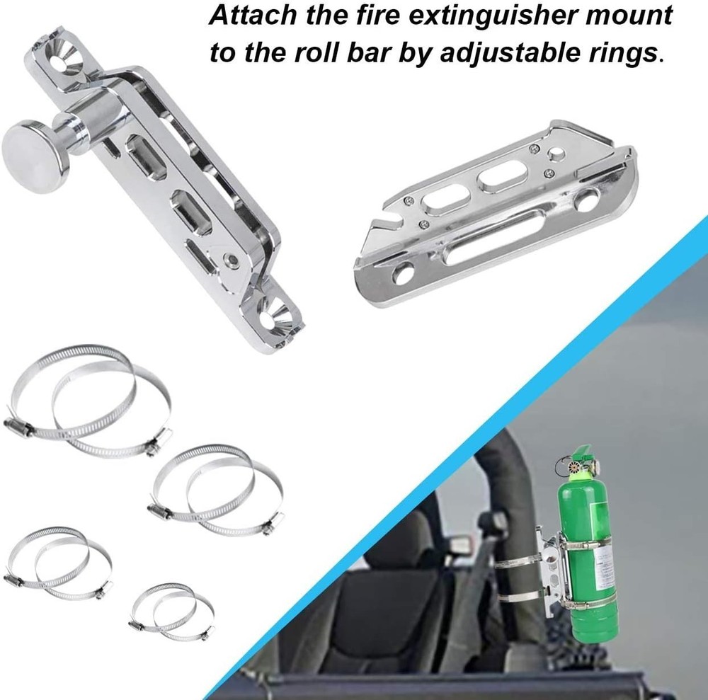 Chrome Quick Release Fire Extinguisher Mount Roll Bar Extinguisher Mounting Brac