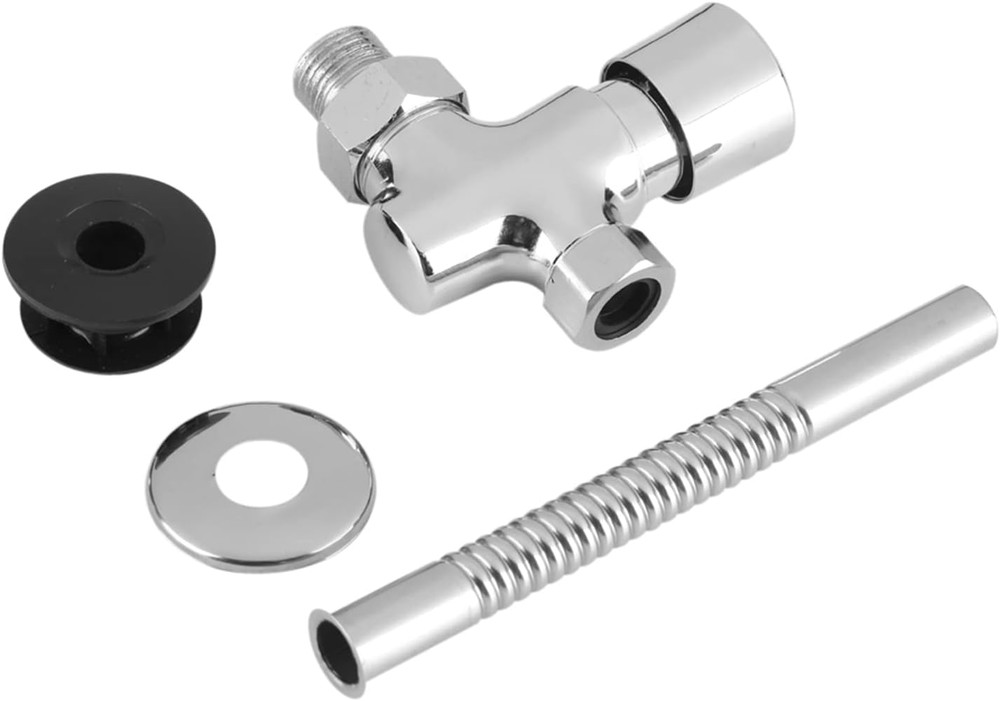 Toilet Urinal Flush Valve Button Type Manual Delay Automatic Shutoff Polished Ch