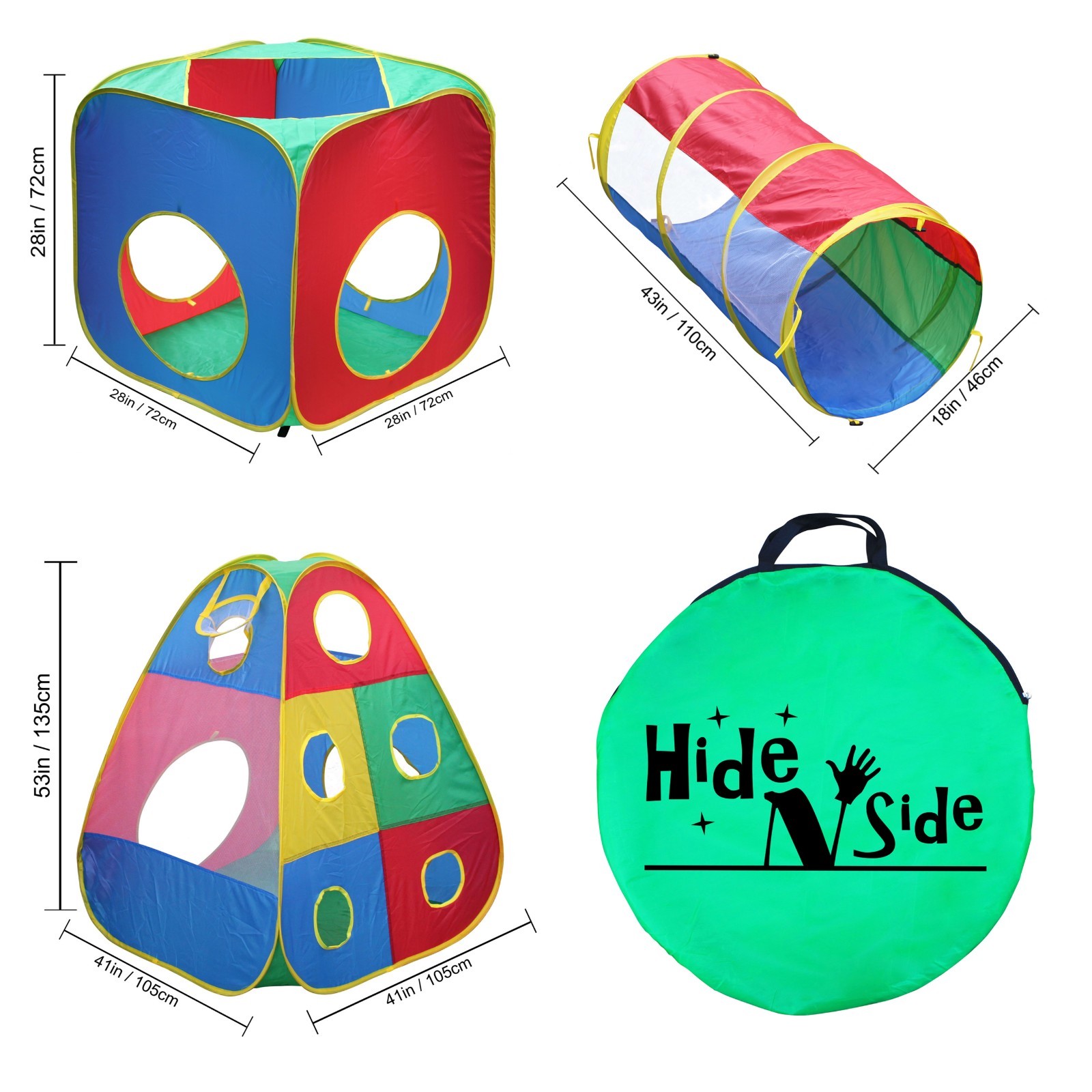 Hide N Side Kids Ball Pit Play Tents Tunnels w/ Basketball Hoop &more FREE SHIP!