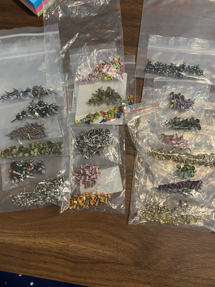 Assorted Tiny Brads For Crafting, Scrapbooking, Cardmaking, Etc.