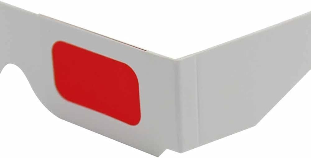 White Frame Anaglyph 3D Glasses 50 Pack