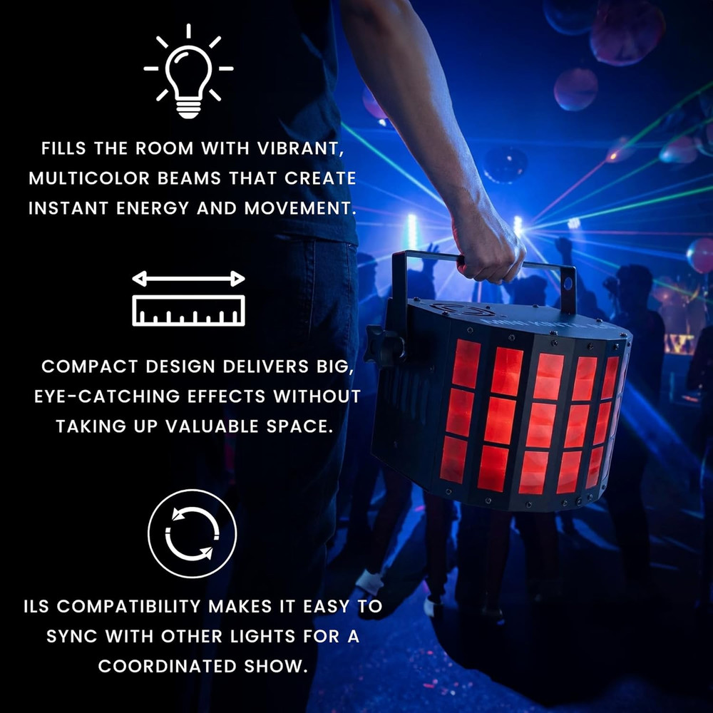 – Mini Kinta ILS Compact LED Derby Effect Light | RGBW Multi-Beam Output through