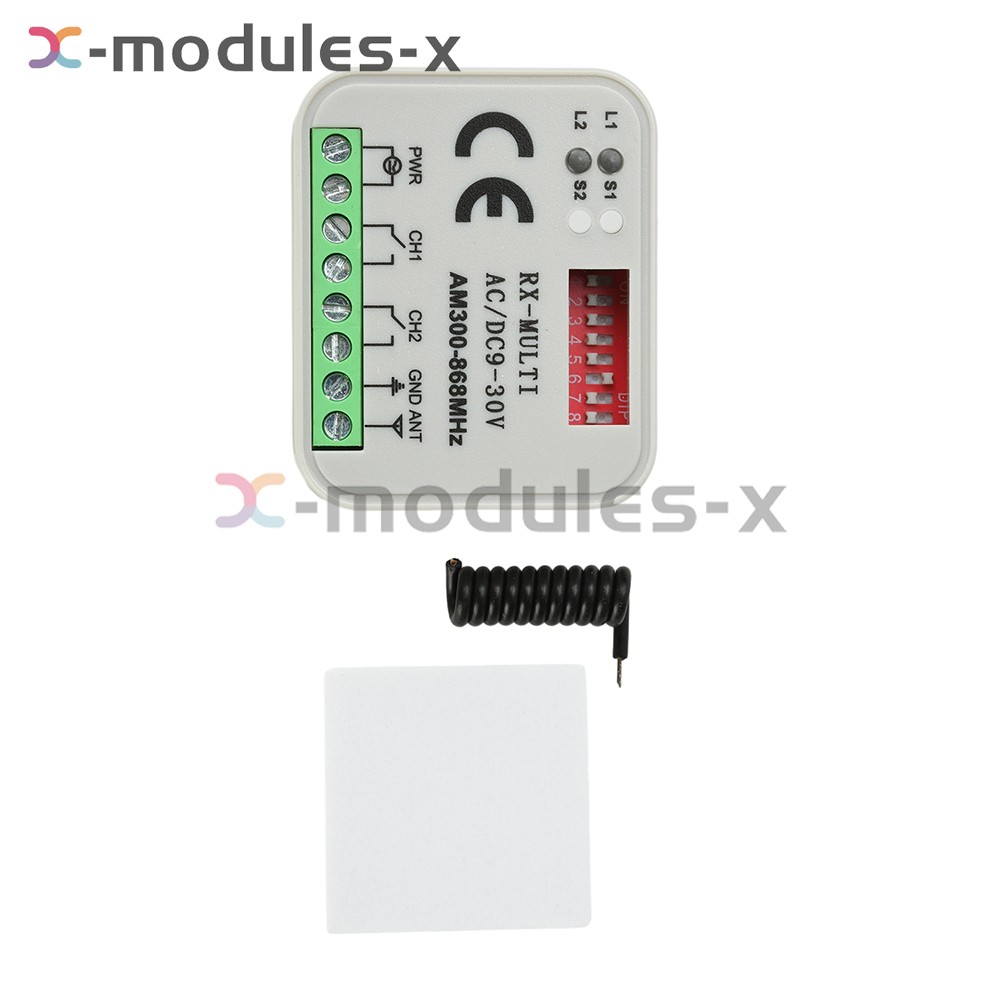 Universal 300-868MHz Multi-Frequency Receiver Switch Controller AC/DC On/Off
