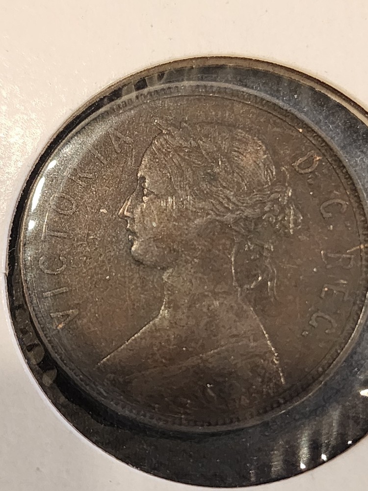 1890 Newfoundland 1 Cent Coin