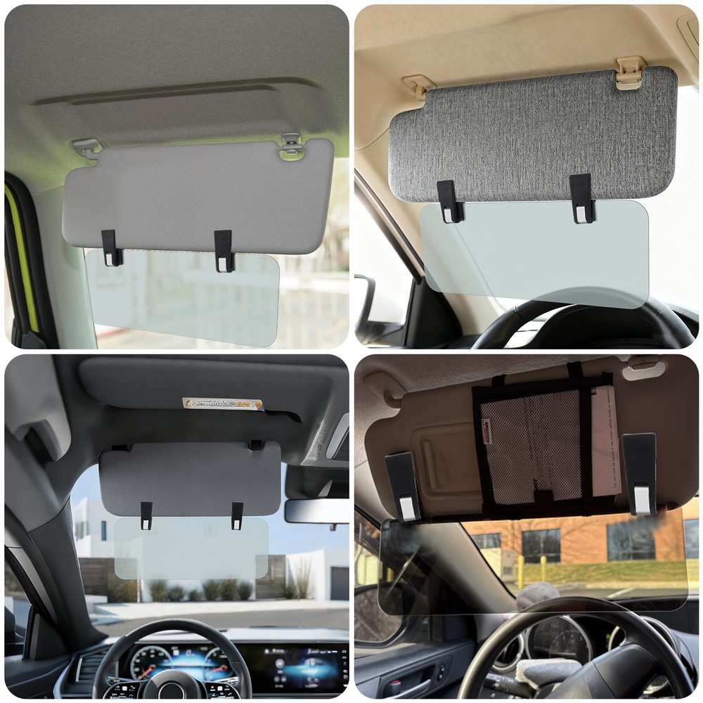 Universal Car Sun Visor Extender Anti-Glare Adjustable Sunshade Panel Day Night