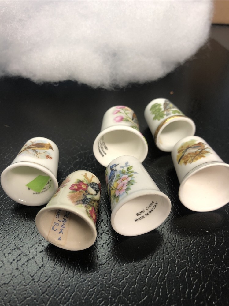 Birds Themed Thimbles, Dated From 1982 china thimbles