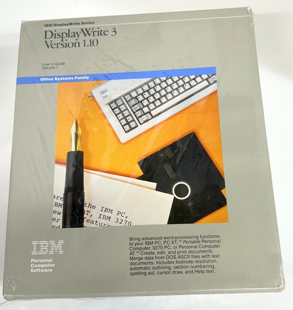 IBM DisplayWrite 3 vrs 1.10 New in Box