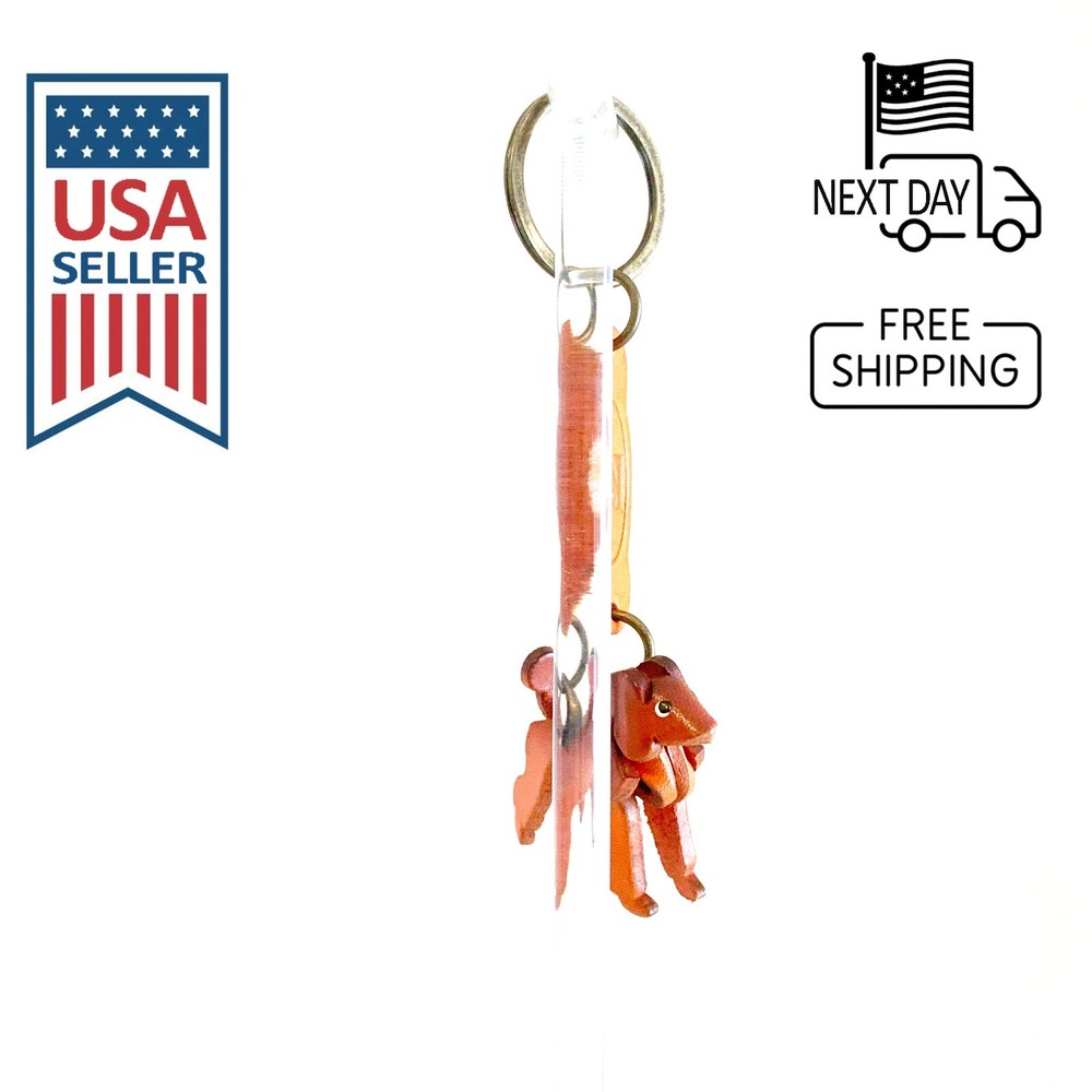 POODLE Handmade Leather Keyring