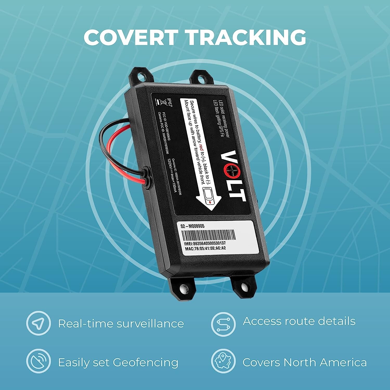 GPS Tracker for Vehicles with Real-time Alerts, 4G LTE - Livewire Volt